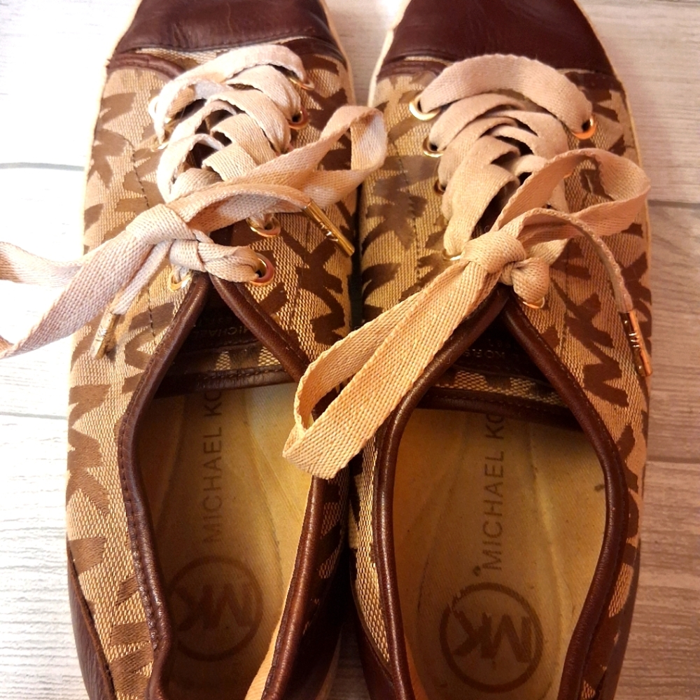 Michael Kors MK Brown Tan Sneakers